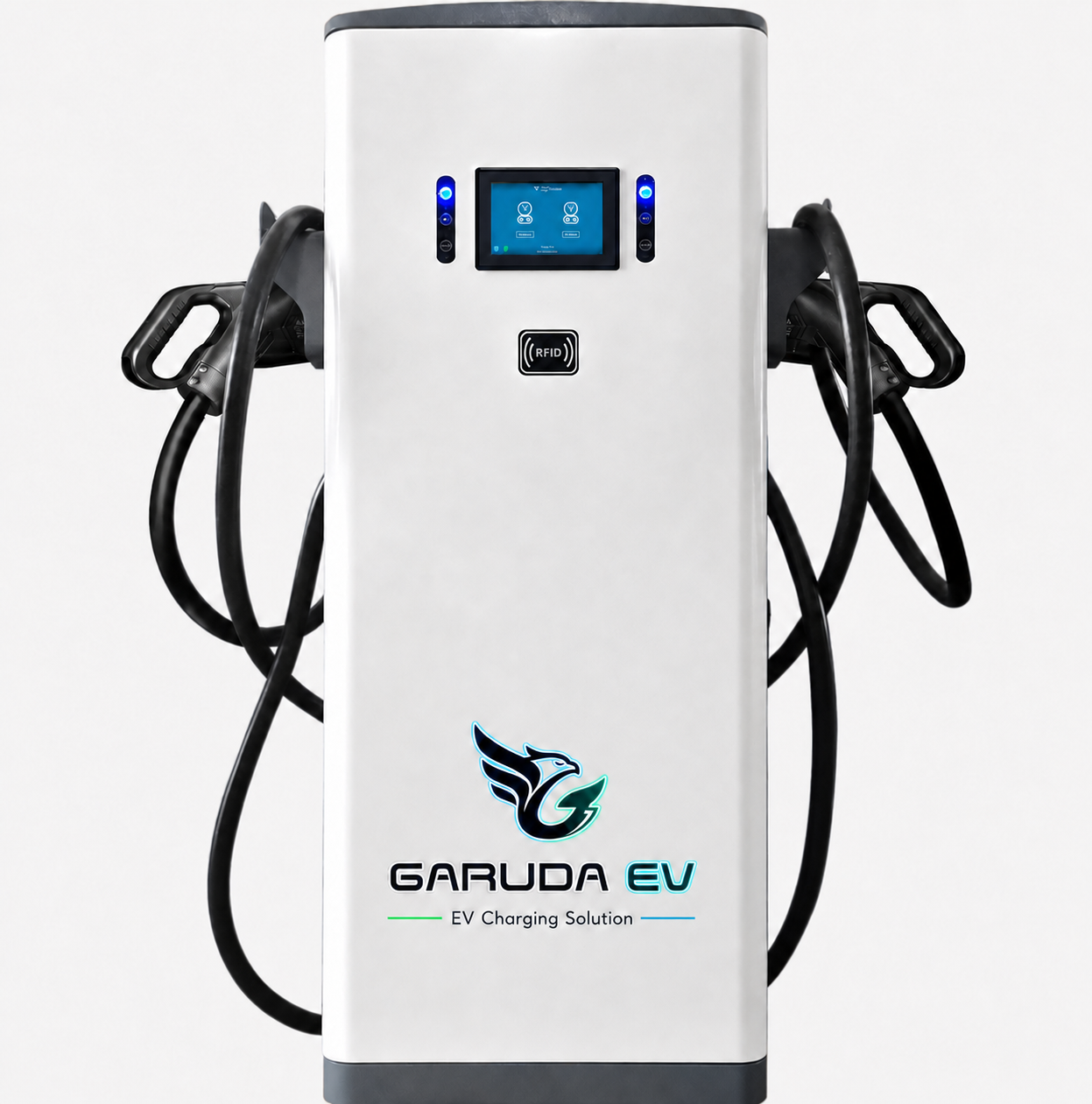 Charger Garuda EV dual connector dengan RFID