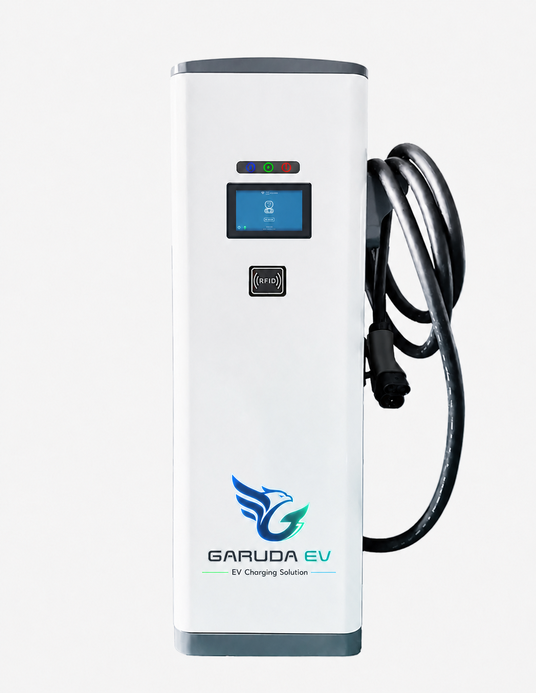 Charger Garuda EV kabinet putih single connector